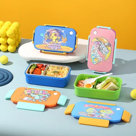 Boîte à Repas Bento Enfant Étanche 2 Compartiments — Sans BPA, Compatible Micro-Ondes & Lave-Vaisselle (École, Pique-Nique & Goûter)