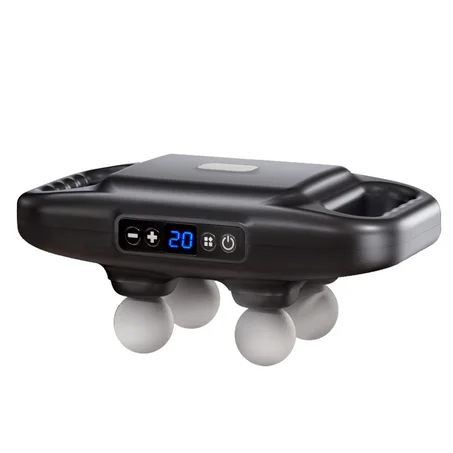Pistolet de Massage Fascia Professionnel 4 Têtes — Massort Mains-Libres, 20 Vitesses, Chauffant & Rechargeable