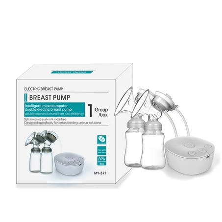 Tire-Lait Électrique Double Mains Libres & Rechargeable — 9 Niveaux de Suction, Ultra-Silencieux & Sans BPA