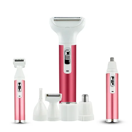 Épilateur & Rasoir Électrique Féminin 4-en-1 — Rechargeable, Doux pour la Peau & Format Mini Portable