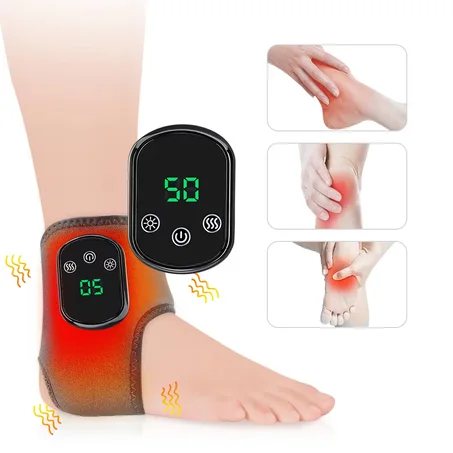 Masseur de Cheville & Articulations Chauffant Vibrant — Thermothérapie, Compression & Soulagement de la Douleur