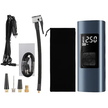 Mini Compressseur & Gonfleur de Pneus Sans Fil 12V — Écran Numérique LCD, Arrêt Automatique & Lampe LED