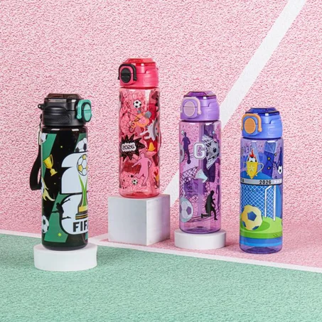 Gourde de Sport Écologique 750 ml — Paille Intégrée, Bouton Poussoir, Anti-Fuite & Poignée de Transport
