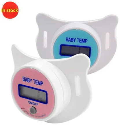 Thermomètre Tétine Digital Médical pour Bébé — Prise de Température Rapide, Écran LCD & Étanche