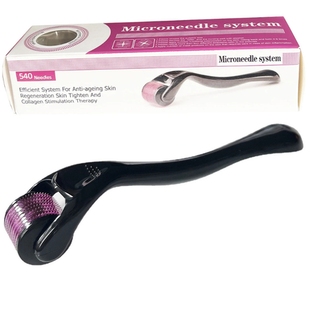 ديرما رولر 540 بإبر دقيقة – للعناية بالبشرة، إزالة التجاعيد، نمو الشعر واللحية