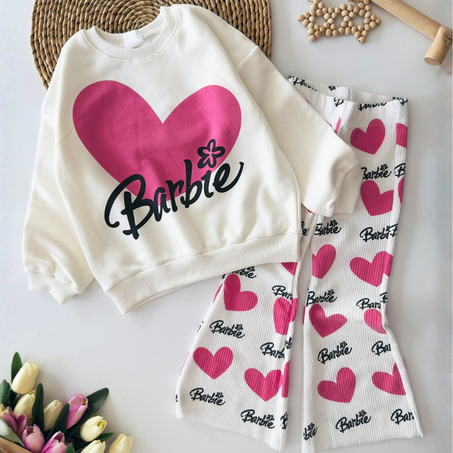 طقم للبنات موضة 2026 (barbie)