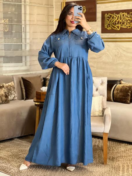Robe oversize en jean doux