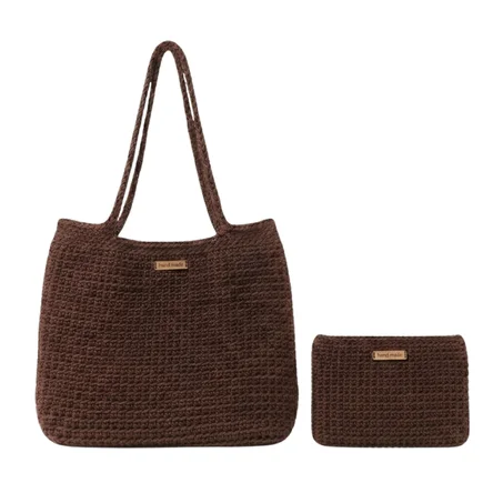 Bundle Deniz : Sac Cabas + Pochette – Couleur Marron