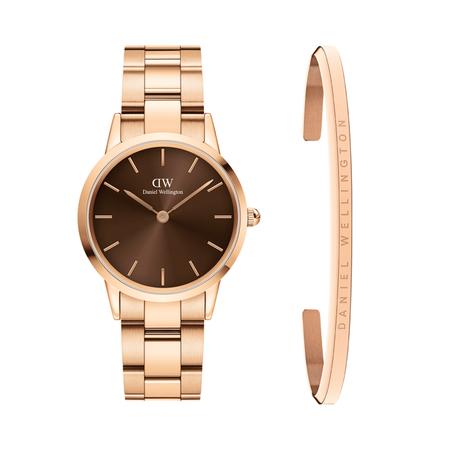 ICONIC LINK Rose Dore Fond Marron