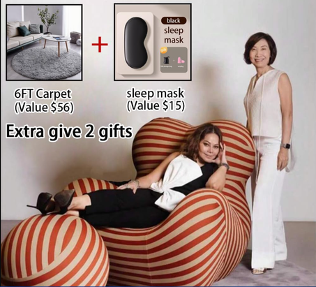 Fauteuil Canapé de luxe moderne et léger, design paresseux, 100 x 95 x 95 cm, pour adultes, salon, balcon, accoudoir simple