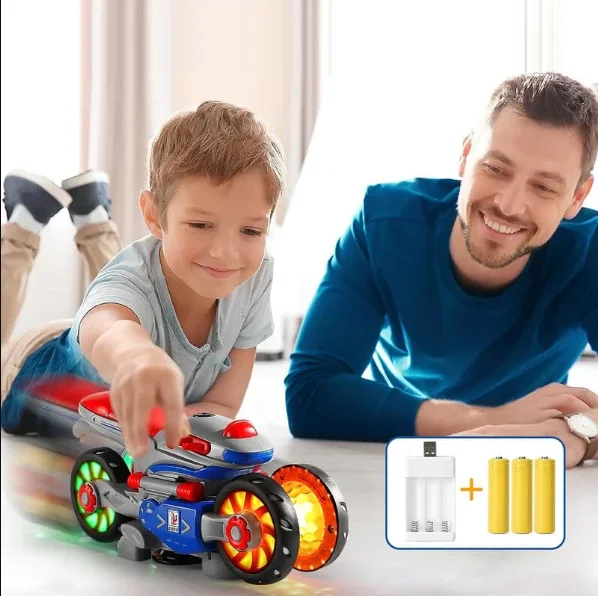Moto jouet en alliage électrique avec lumière et musique - LWOWUT - Modèle pour enfants - Blanc Moto jouet en alliage électrique avec lumière et musique - LWOWUT - Modèle pour enfants - Blanc