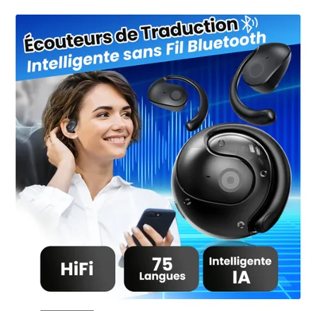 🔥2025 HOT SALE🎧Écouteurs de Traduction Intelligente sans Fil Bluetooth