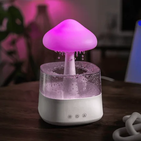 مرطب هواء بصوت المطر و ضوء LED