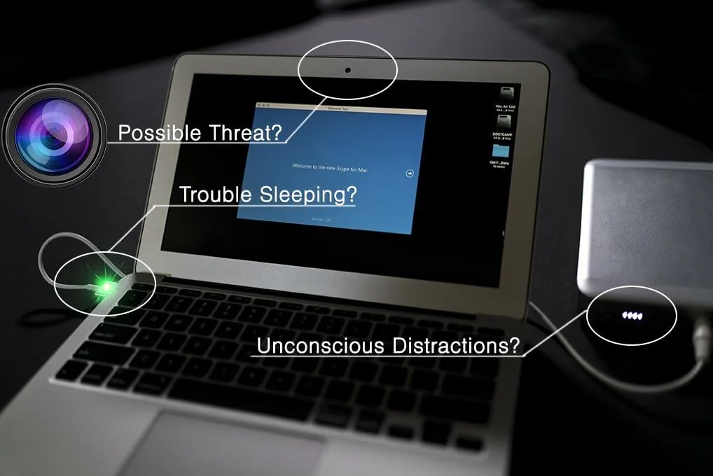 ملصقات حجب الأضواء المزعجة - LED Light Blocking Stickers