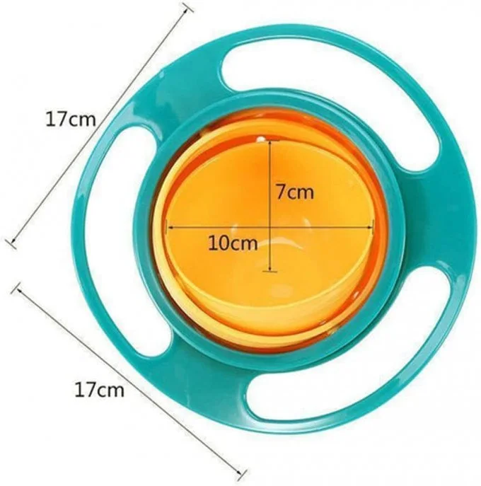صحن الأكل السحري للأطفال المضاد للأنسكاب