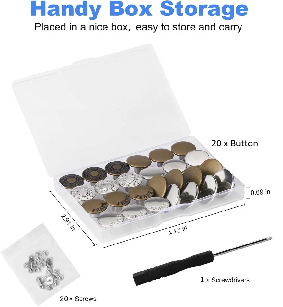 زر الجينز السحري - Metal Button Extender