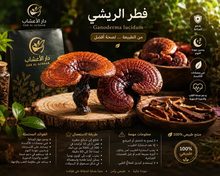 الفطر الريشي (Ganoderma lucidum)