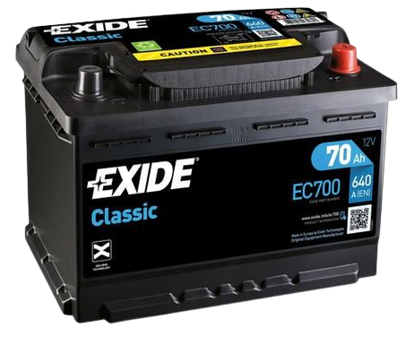 Batterie de démarrage Exide Clas       L3 70Ah