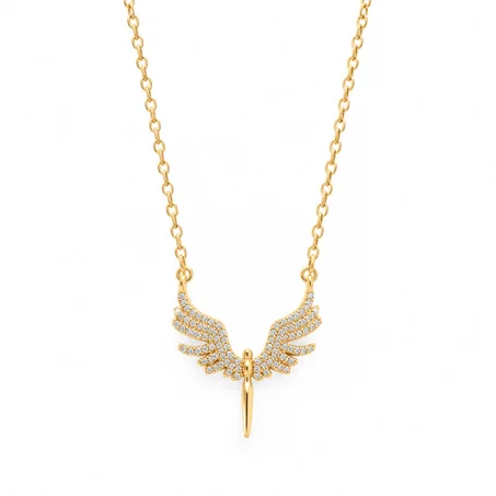 Gold Angel Wing Necklace