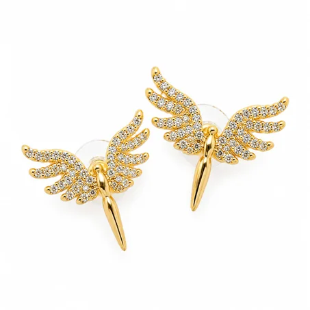 Gold Angel Wing Earrings
