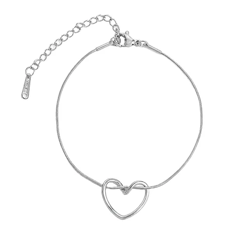 Selver Heart Bracelet