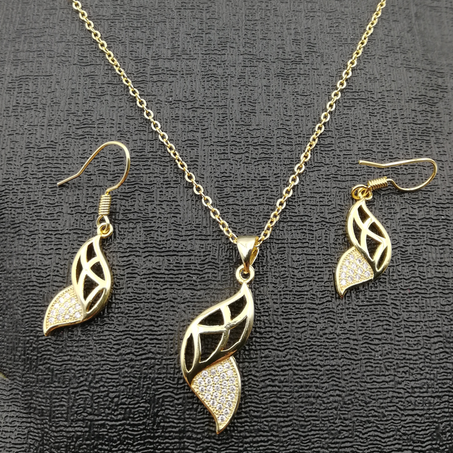 طقم مجوهرات بديكور حاجب العين مرصعة 3 قطع