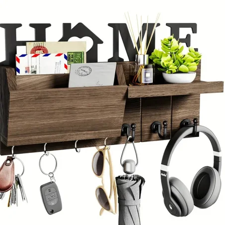 علّاقة مفاتيح خشبية طبيعية 🪵🔑