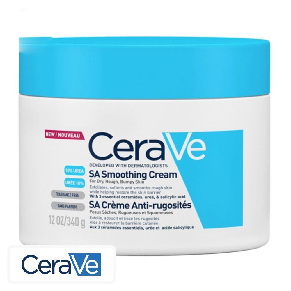 CeraVe SA Crème Anti-Rugosités Peau Sèche, Rugueuse & Squameuse 10% Urée – 340g