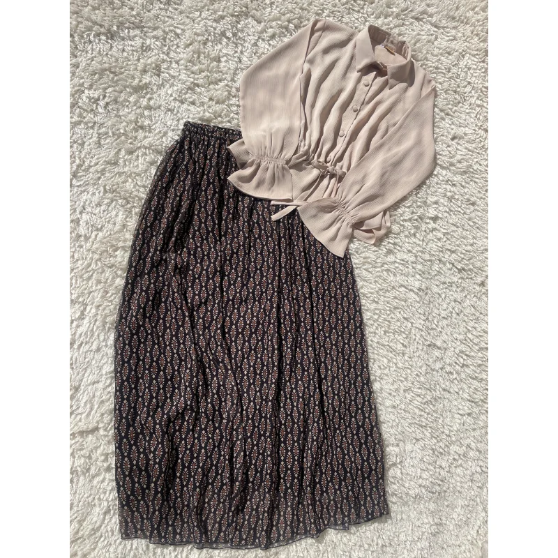 ENSEMBLE BLOUSE & JUPE - BEIGE