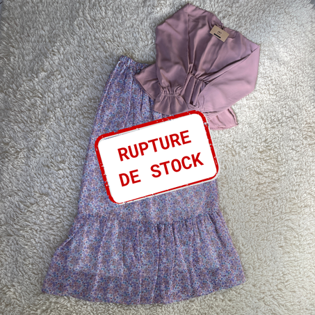ENSEMBLE BLOUSE & JUPE - VIOLET