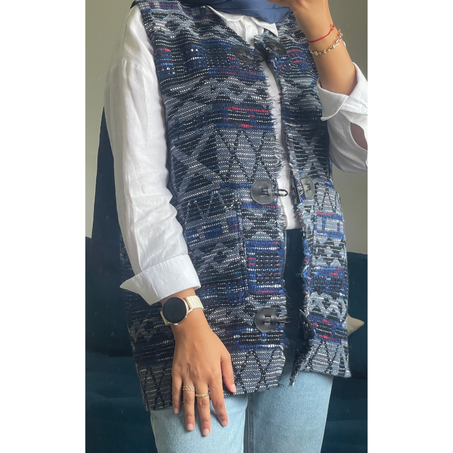 Gilet Bleu Artisanal
