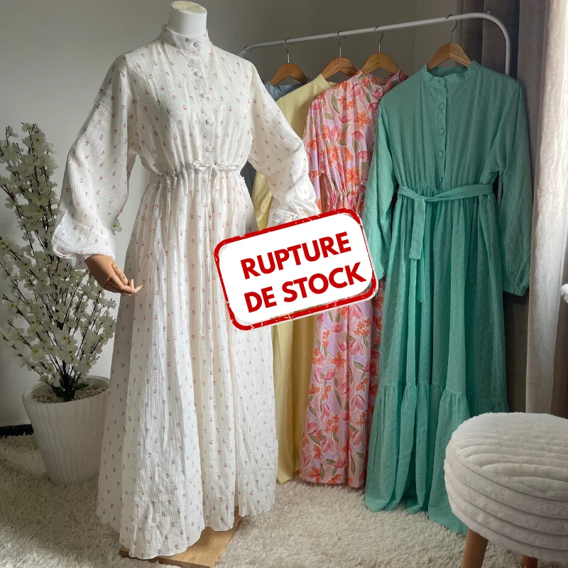 ROBE - BLANC CASSE FLEURI