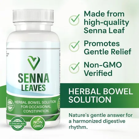 كبسولات السنا الطبيعية – حل لطيف للإمساك العرضي | صنع في بريطانيا