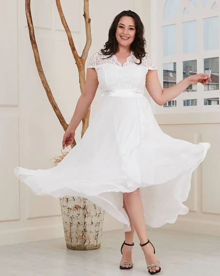 S94 robe dentelle blanch