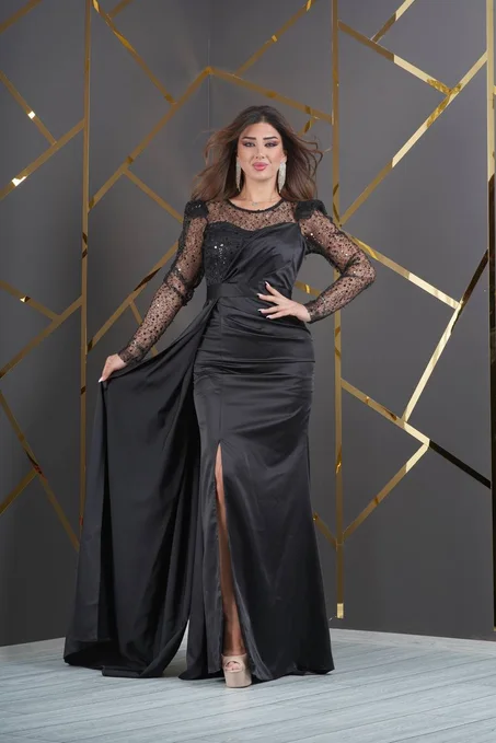 S104 robe soireé epaulée