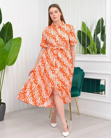 S30 orange sundress