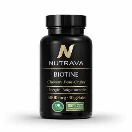 NUTRAVA Biotine – Cheveux, Peau & Ongles