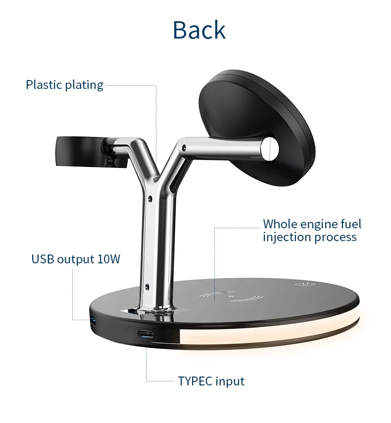 3 in 1 Wireless Charger :  شاحن لاسلكي 3 في 1