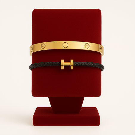 Bracelet Cuir et Or