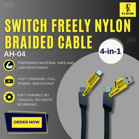 Cable Fj Star 4 in 1  65W Output AH-04