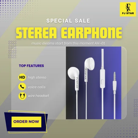 Earphone Fj star Stereo Aux AH-01
