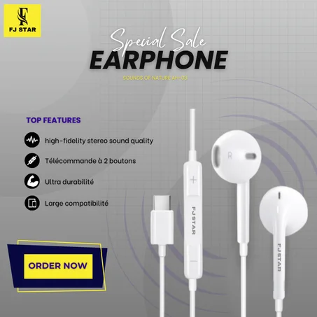 Earphone Fj Star Type-c Sounds Of Nature AH-03