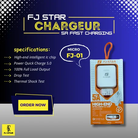 Chargeur Fj Star Super Fast Charging 5A Micro To Usb