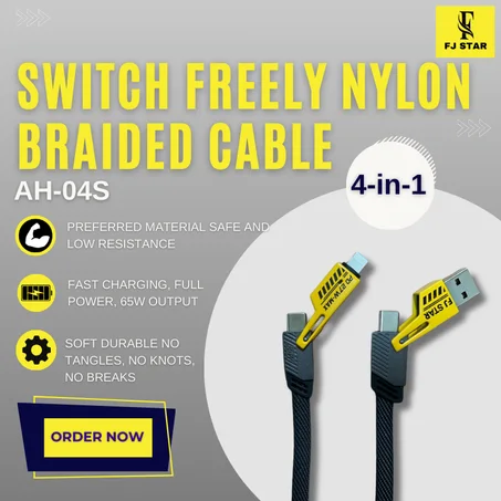 Cable Fj Star 4 in 1   65W Output  AH-04S