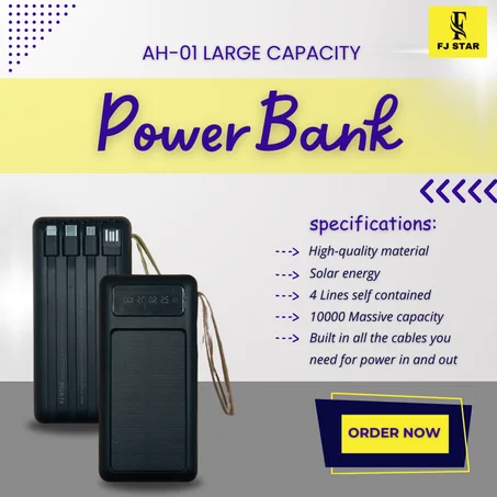 Power Bank Fj Star 10000 Massive Capacity 4 Lines  AH-02