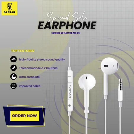 Earphone Fj Star Sounds Of Nature Aux AH-05
