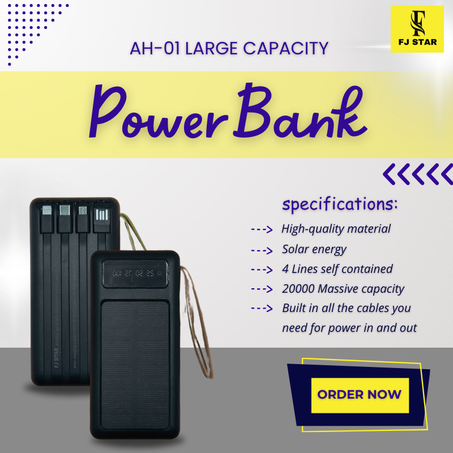 Power Bank Fj Star 4 Lines 20000 Massive Capacity AH-01