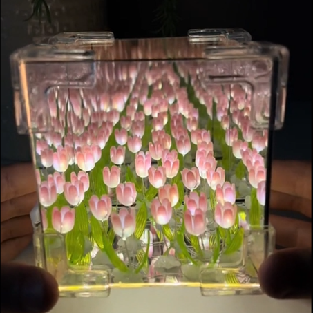 cube lamp توليب على شكل مكعب