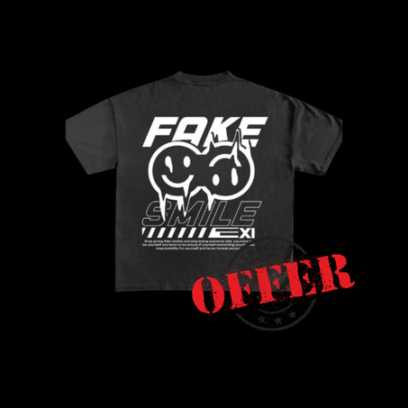 Fake Smile-T-shirt Oversize