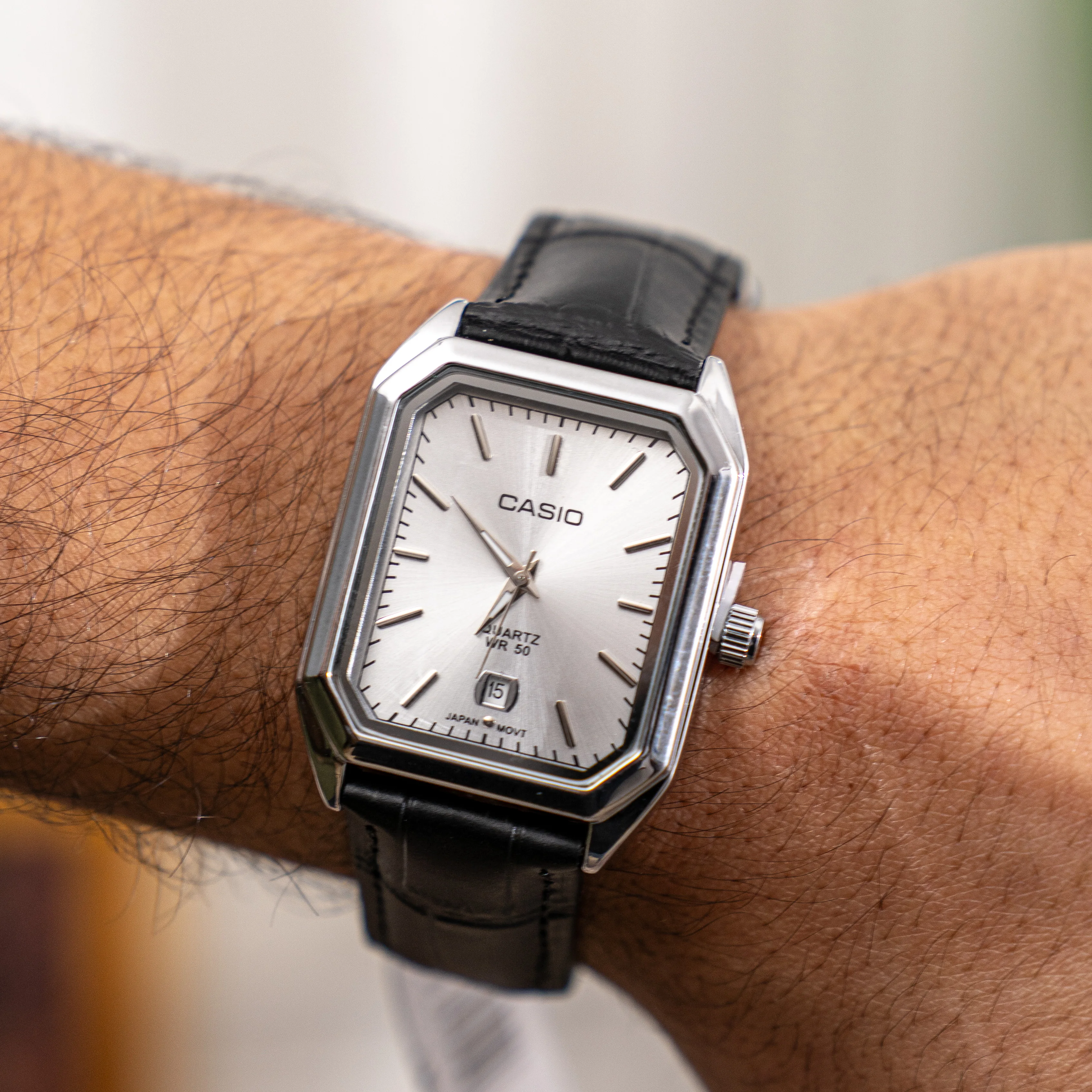 Casio genuine leather square